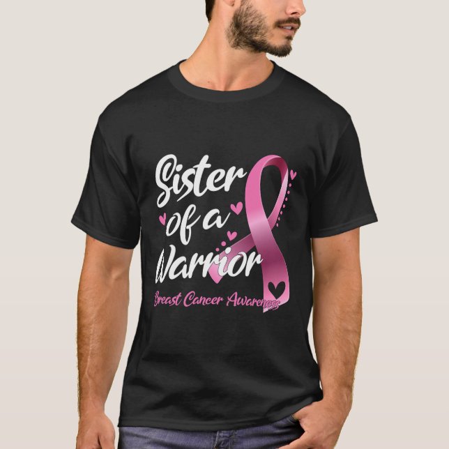Camiseta Hermana De Un Guerrero Que Combate El Cáncer De Ma (Anverso)