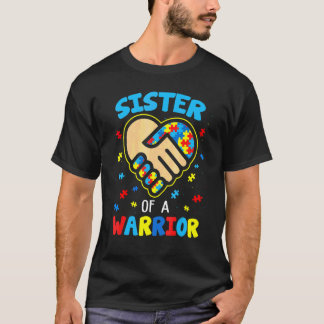 Camiseta Hermana De Un Guerrero Rompecabezas Del Mes De Con