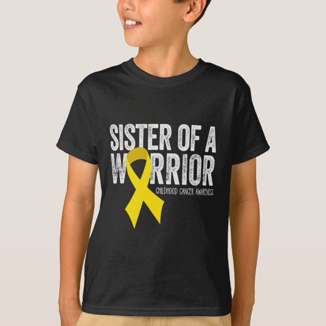 Camiseta Hermana de una guerra contra el cáncer infantil (Anverso)