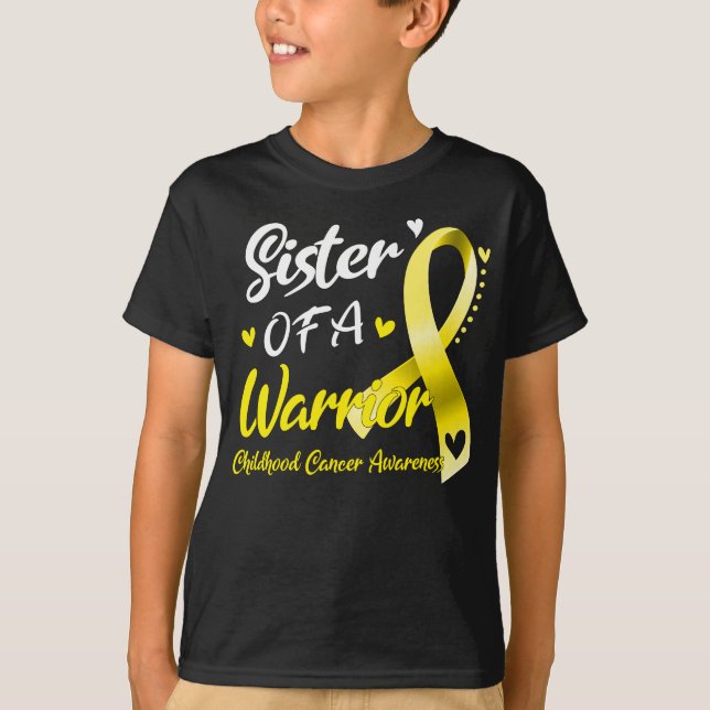 Camiseta Hermana de una guerrera Conciencia sobre el cáncer (Anverso)
