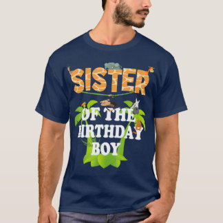 Camiseta Hermana Del Animal Temático Del Zoológico Birthday
