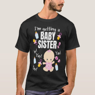 Camiseta Hermana del bebé revela que estoy recibiendo una b