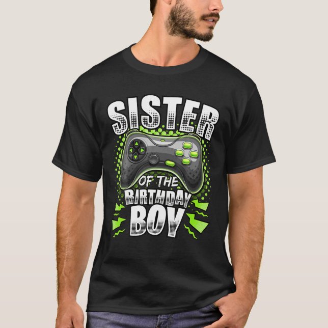Camiseta Hermana Del Bir De Videojuegos De Cumpleaños (Anverso)