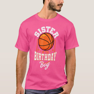 Camiseta Hermana Del Birthday Boy Basketball Theme Bday P