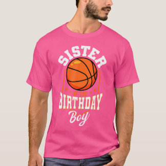 Camiseta Hermana Del Birthday Boy Basketball Theme Bday P