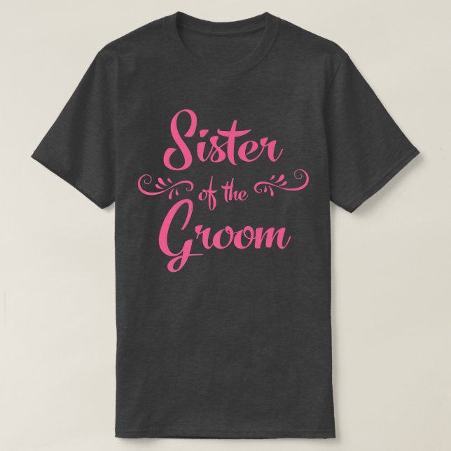 Camiseta Hermana del Boda Groom (Diseño del anverso)