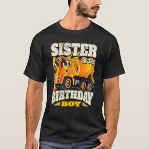 Camiseta Hermana Del Camión Mezclador De Hormigón De Cumple