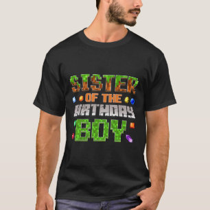 Camiseta Hermana Del Cumpleañero Videojugadora De La Fiesta