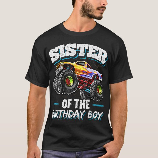 Camiseta Hermana del cumpleaños del monstruo del bebé (Anverso)