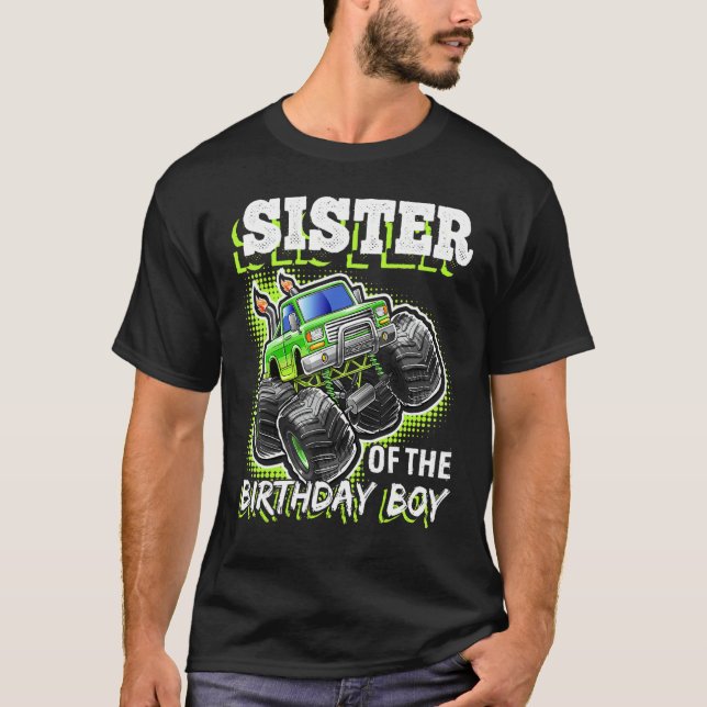 Camiseta Hermana del cumpleaños del monstruo del bebé (Anverso)