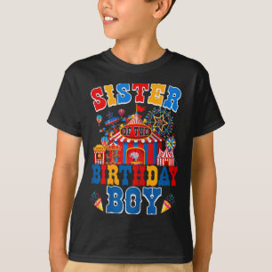 Camiseta Hermana del cumpleaños para niño circo carnaval
