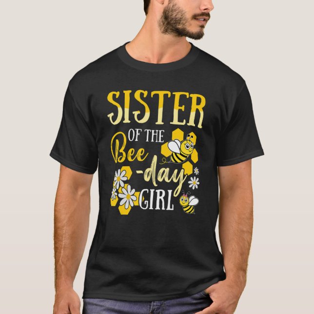 Camiseta Hermana Del Día De La Abeja Chica Hive Fiesta Coin (Anverso)