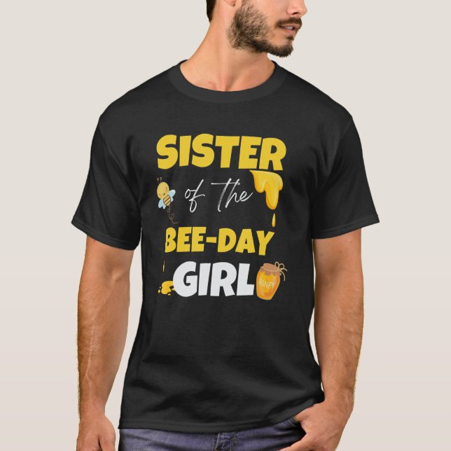 Camiseta Hermana Del Día De La Abeja Chica Hive Fiesta Coin (Anverso)