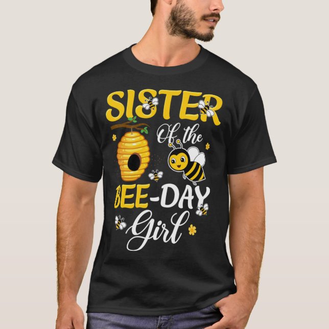 Camiseta Hermana Del Día De La Abeja Chica Hive Fiesta Coin (Anverso)