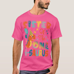 Camiseta Hermana Del Dinosaurio De 2 Años De One-A-Saurus P