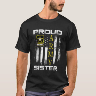 Camiseta Hermana del Ejército Orgullosa Vintage Con Regalo