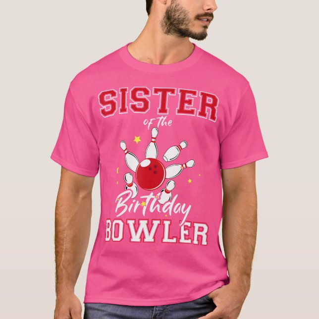 Camiseta Hermana Del Fiesta De Boliche De Cumpleaños Bowler (Anverso)