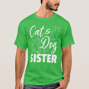 Camiseta Hermana del gato del perro Hermano del perro Perro