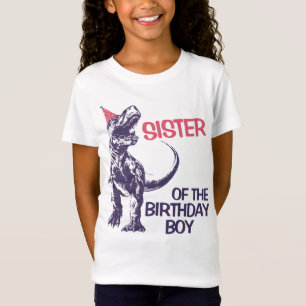 Camiseta Hermana del gorra del fiesta de T-Rex del