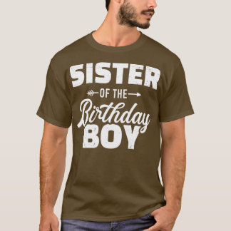 Camiseta Hermana del hijo de cumpleaños que está a la par c