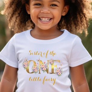 Camiseta Hermana del jardín de hadas cumpleaños 1
