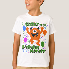 Camiseta Hermana del Monstruo del Cumpleaños 