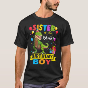 Camiseta Hermana del nacimiento de Rex RAWR Dinosaur