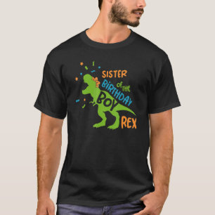 Camiseta Hermana Del Nacimiento Rex Rawr Dinosaur Birth