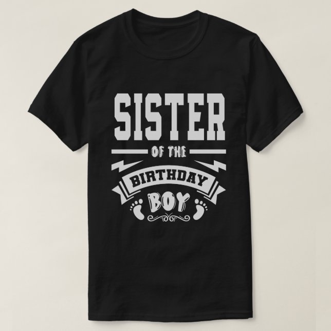Camiseta HERMANA Del Niño De Cumpleaños (Diseño del anverso)