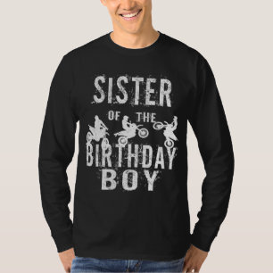 Camiseta Hermana Del Niño De Cumpleaños Dirt Bike Fiesta De