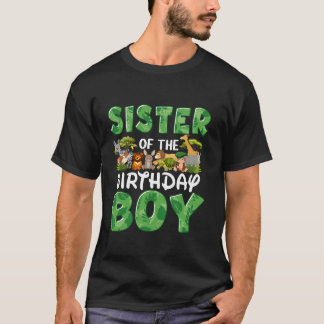 Camiseta Hermana Del Niño De Cumpleaños Dos Fiestas De Fami