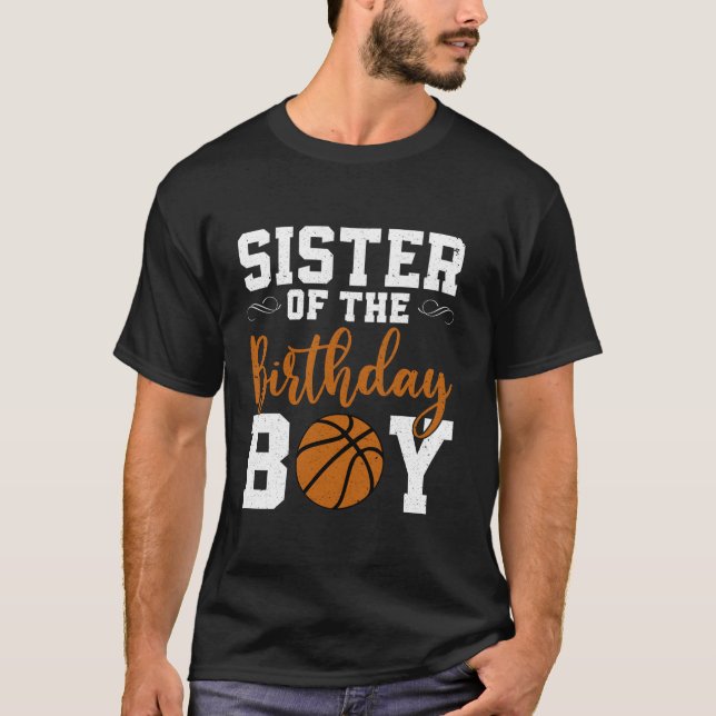 Camiseta Hermana del niño de cumpleaños que coincide Bir de (Anverso)