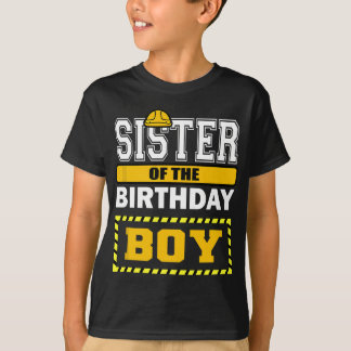 Camiseta Hermana Del Niño De Cumpleaños Trabajador De La Co