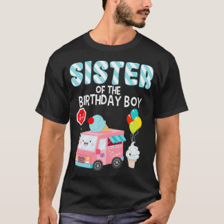 Camiseta Hermana Del Niño Nacimiento Camión De Hielo Bday P