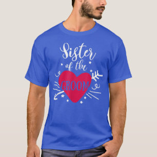 Camiseta Hermana Del Novio Flecha Corazón Boda Despedida de