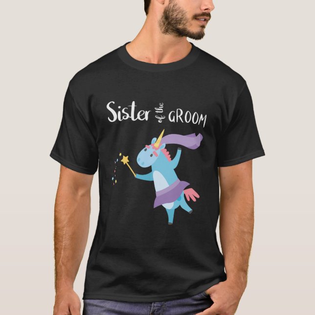 Camiseta Hermana del Novio Unicornio Despedida de Soltera (Anverso)