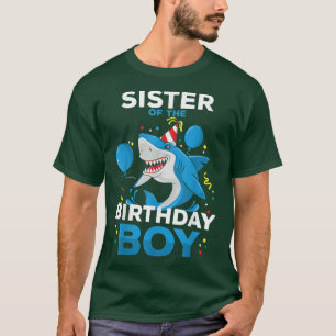 Camiseta Hermana del partido temático Birthday Boy Shark Oc