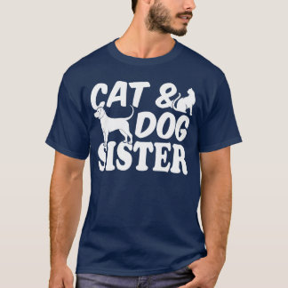 Camiseta Hermana del perro gato Hermano del gato Hermano de