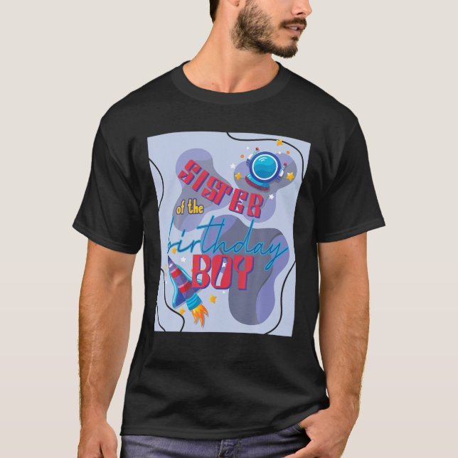 Camiseta Hermana Del Tema Del Espacio De Nacimiento Fa (Anverso)