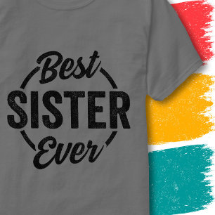 Camiseta Hermana Divertida Cita Retro Vintage Mejor Hermana