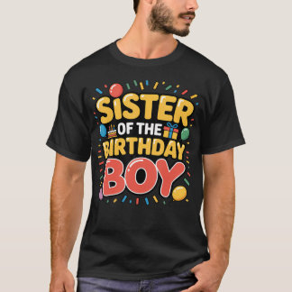 Camiseta Hermana Divertida Del Chico Cumpleañero Familia Co