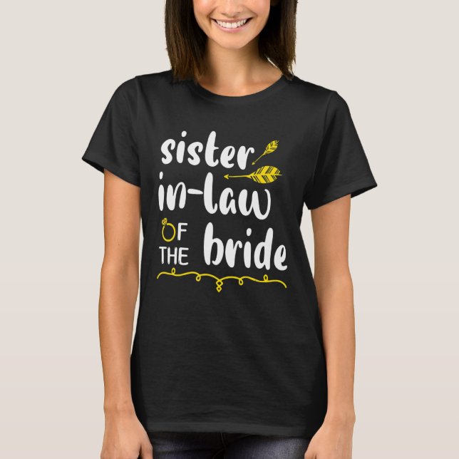 Camiseta Hermana En Derecho De Bride Groom Feliz Boda Mar (Anverso)