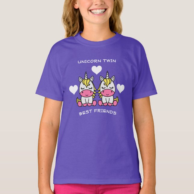 Camiseta Hermana gemela de unicornio (Anverso)