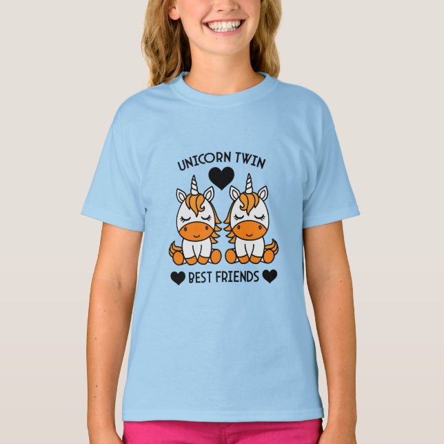 Camiseta Hermana gemela unicornio  (Anverso)