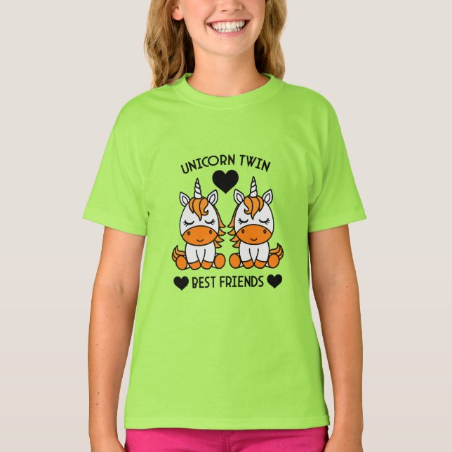 Camiseta Hermana gemela unicornio  (Anverso)