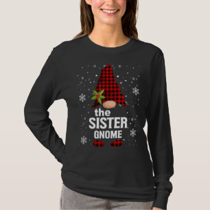 Camiseta Hermana Gnome Buffalo Plaid Family Mating Christm