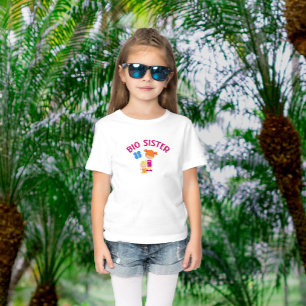 Camiseta Hermana grande con hermana pequeña y orgullosa cam