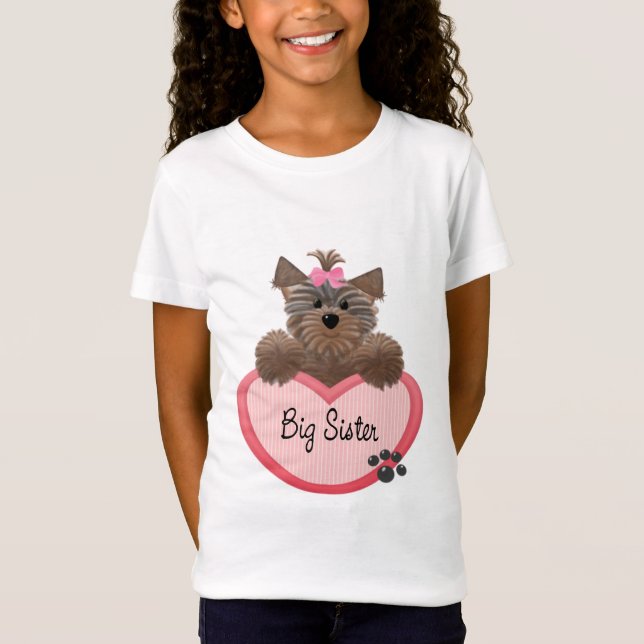 Camiseta Hermana grande de Yorkie (Anverso)