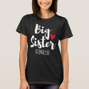 Camiseta Hermana Grande Finalmente Niños Hermanos Niños Niñ