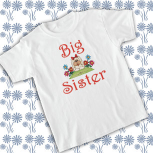 Camiseta Hermana grande y dulce Perro de cachorro blanco